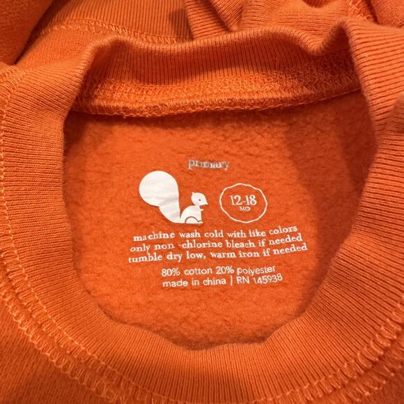 Primary Bright Orange Crewneck Sweatshirt - Picture 6 of 6